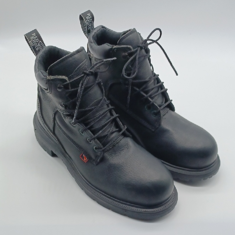 Red Wing Dynaforce Steel Toe Leather Safety Work Boots Sz 7.5D Black 2213 USA